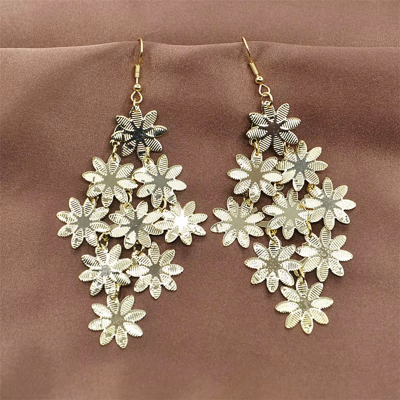 2022 Trendy Bohemian Metal Tassel Earrings for Women - Long Irregular Design Fashion Jewelry