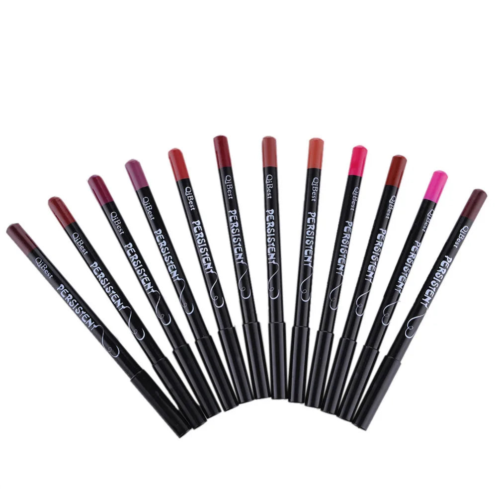 12pcs/Set Professional Matte Lip Liner Pencil