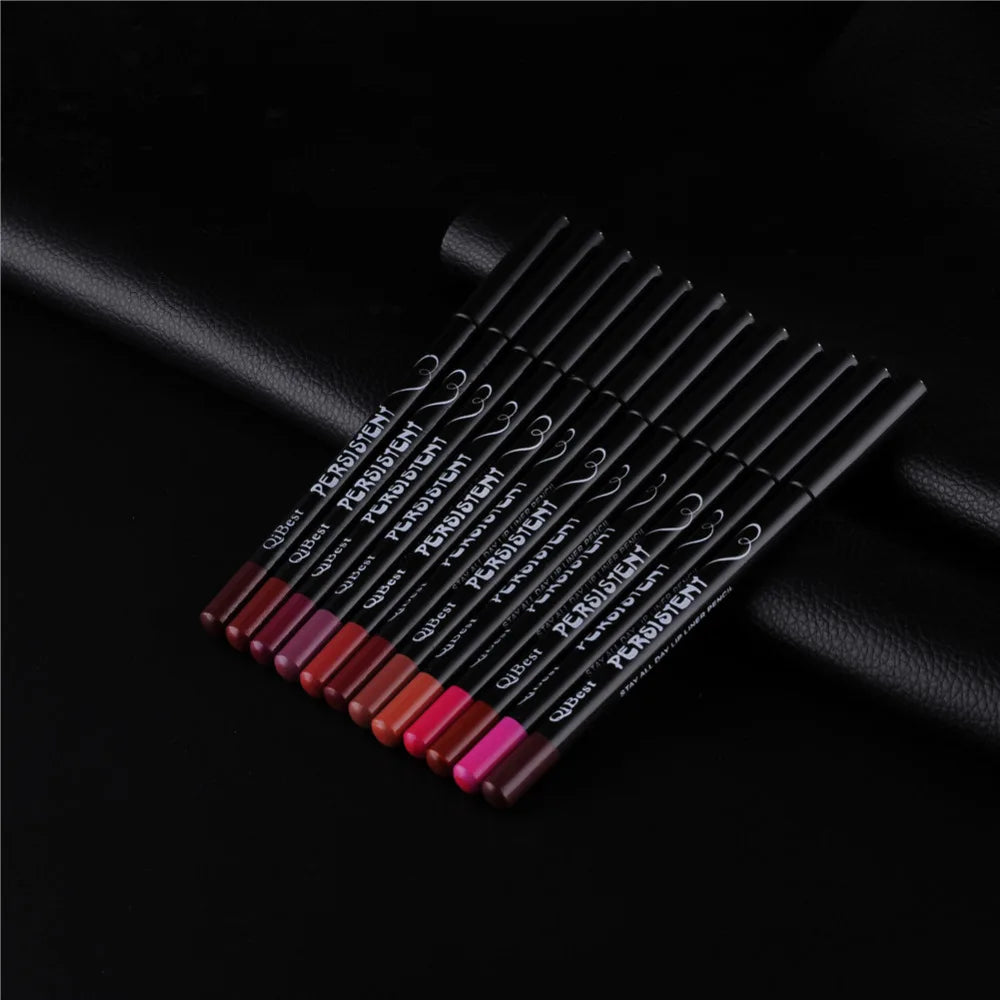 12pcs/Set Professional Matte Lip Liner Pencil