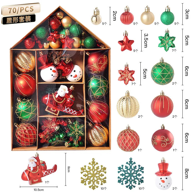 70pcs Christmas Balls