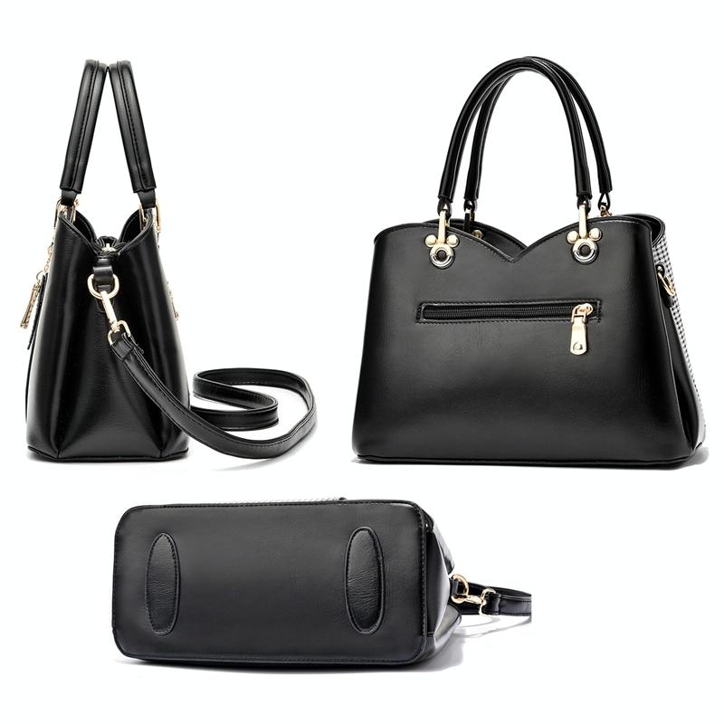 Spacious Texture Handbag - Large Capacity - White