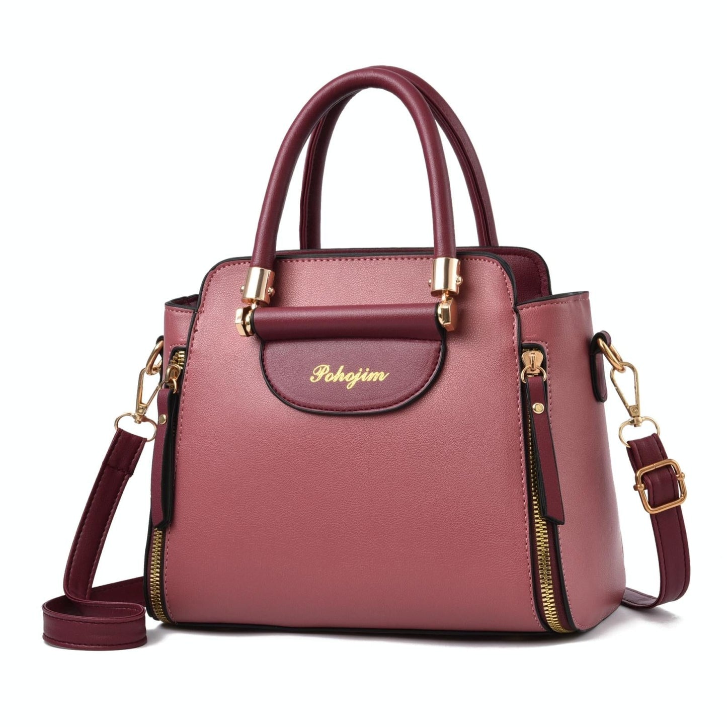 Contrast Material Ladies Handbag - Blue White