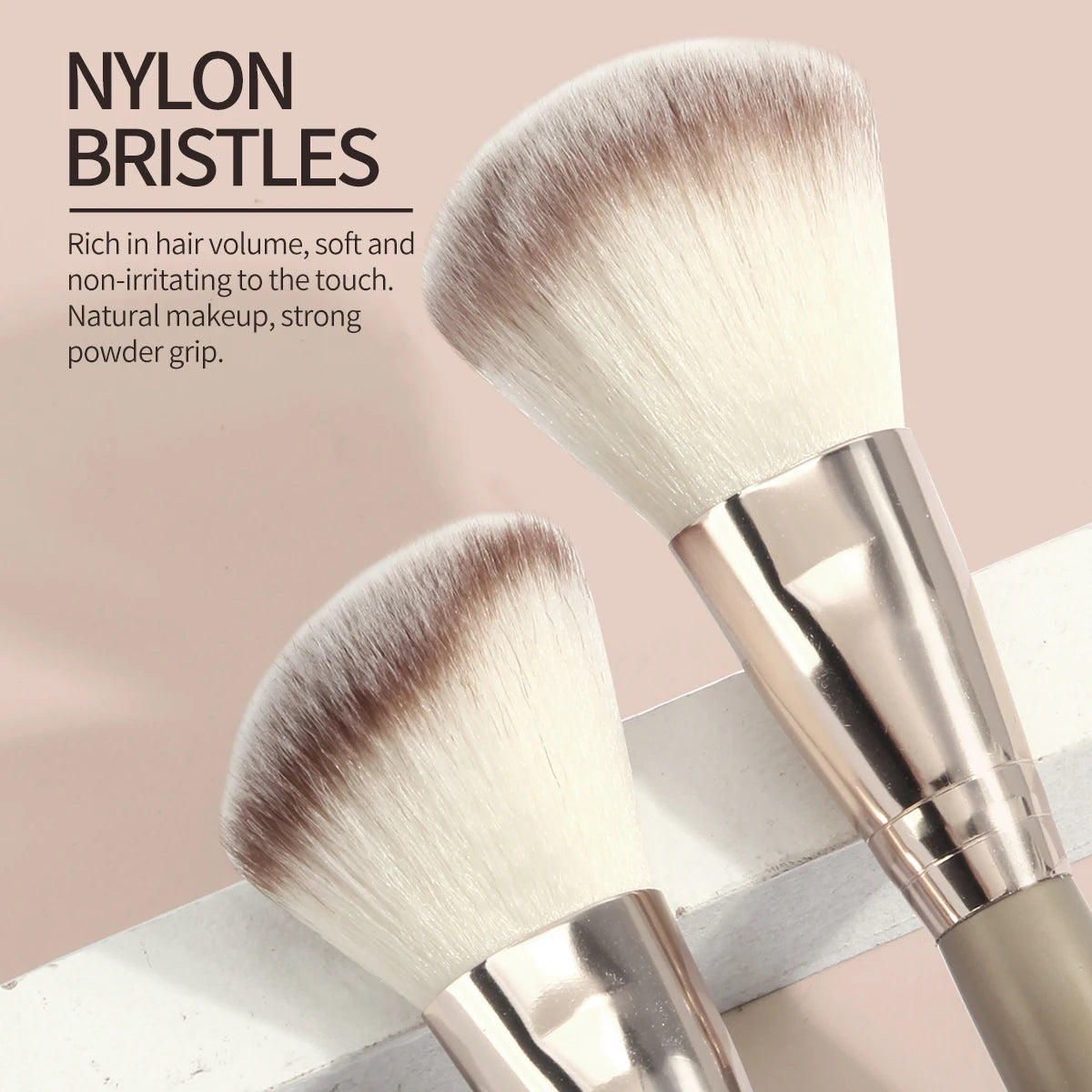 9-Piece Premium Makeup Brush Set for Foundation, Concealer, Eyeshadow, and Blush - Essential Tools for Blending Liquid and Cream Products