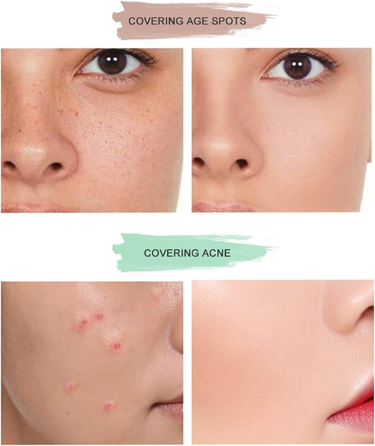 Professional HD Concealer and Corrector in 5 Shades - Waterproof Creamy Stick for Dark Circles, Wrinkles, and 3D Contouring