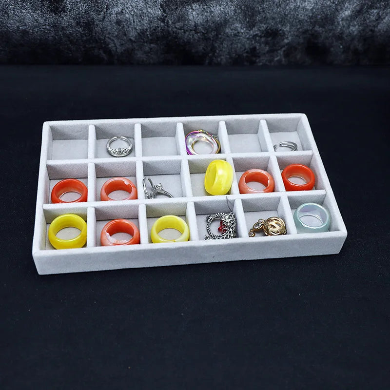 Grey Flannel Jewelry Organizer Box