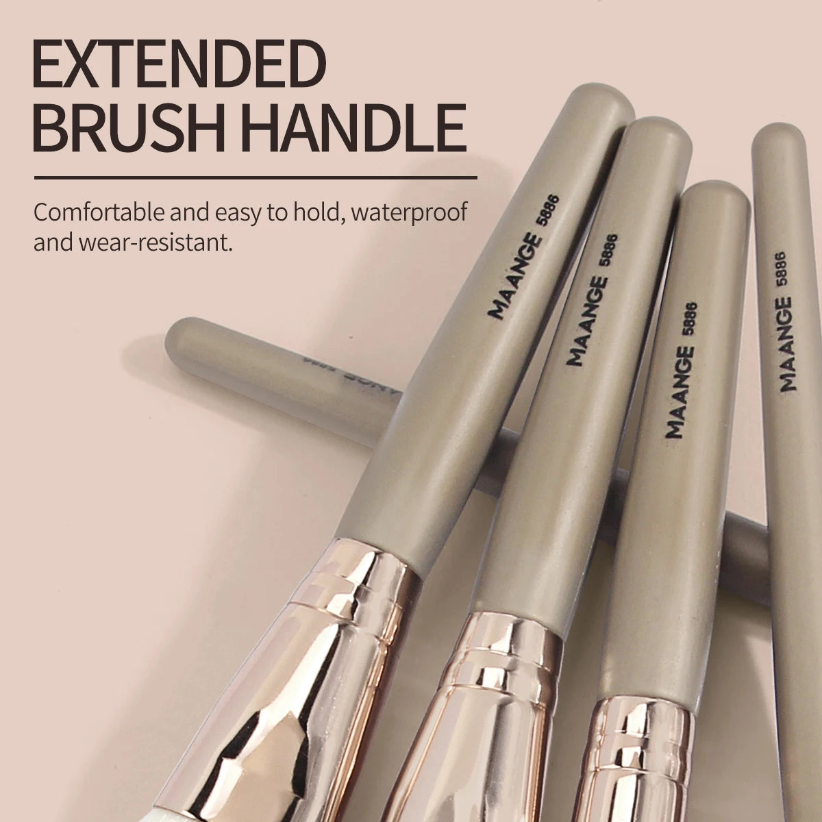 9-Piece Premium Makeup Brush Set for Foundation, Concealer, Eyeshadow, and Blush - Essential Tools for Blending Liquid and Cream Products