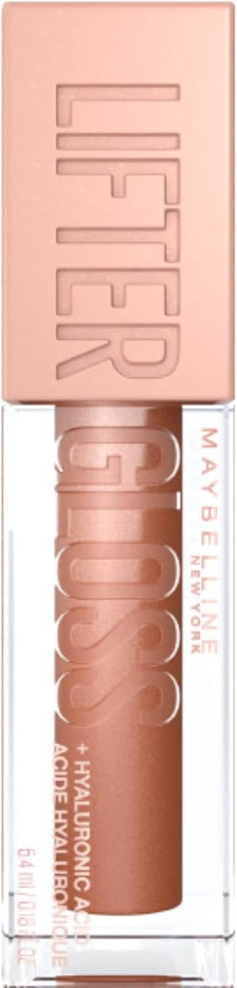 Maybelline Lifter Gloss in Bronze - Hydrating Lip Gloss with Hyaluronic Acid, Non-Sticky Formula, 018 Bronze