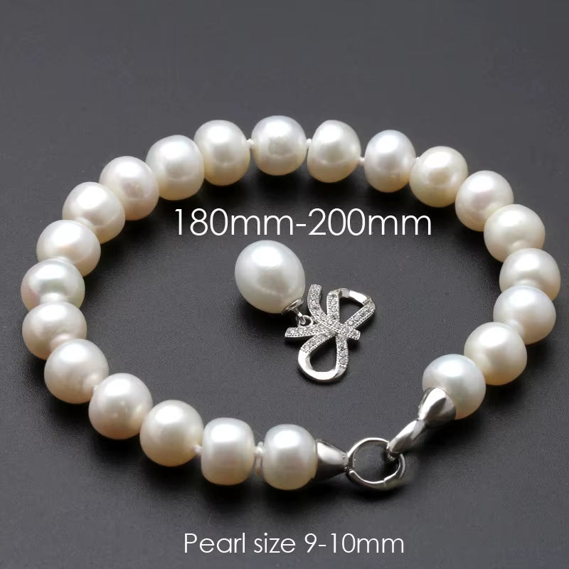Elegant Freshwater Button Pearl Bracelet for Women - Natural Pearl Jewelry Gift for Birthdays - Premium Quality