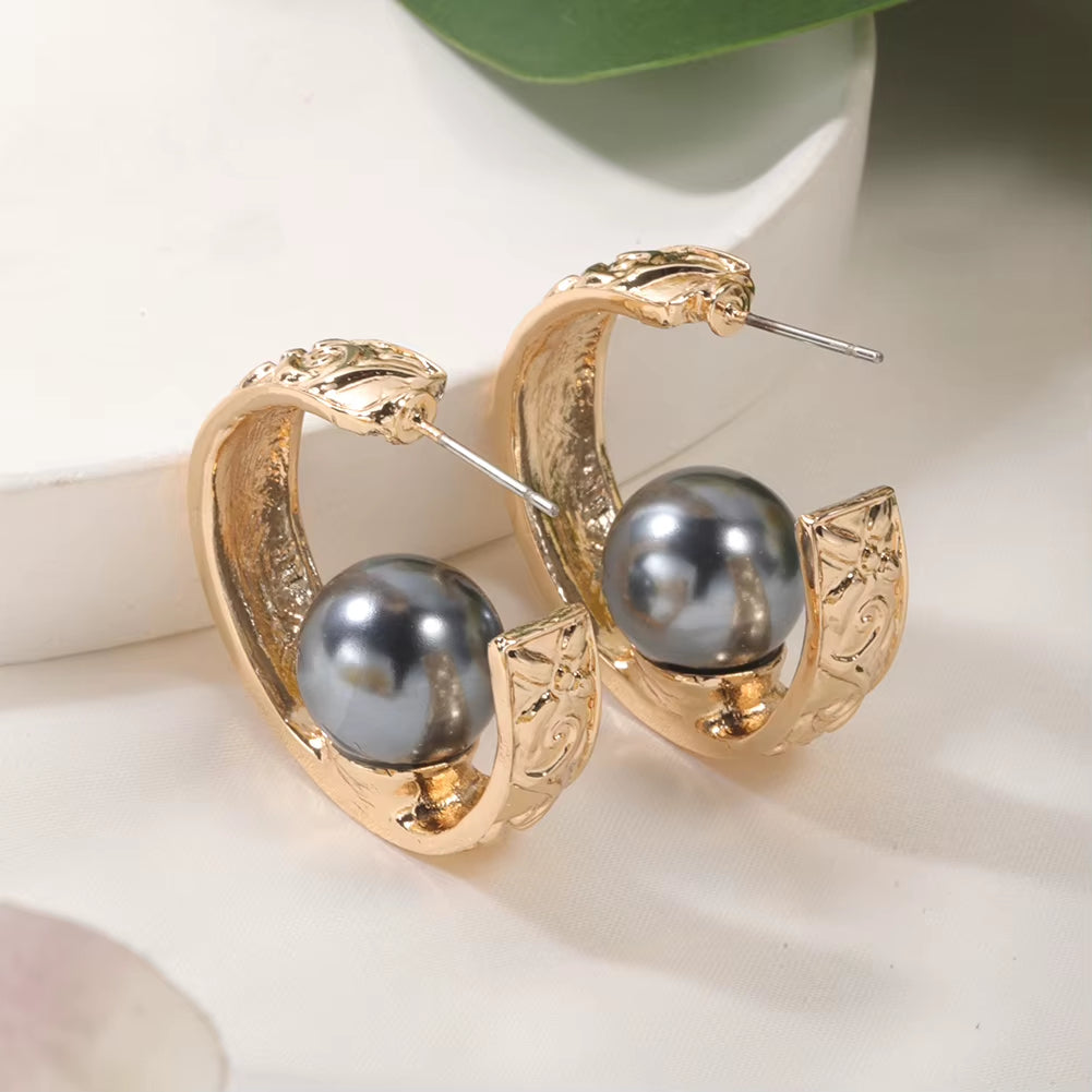 Plumeria Rubra Flower Hoop Earrings - Elegant Australian Designer Fashion for Women