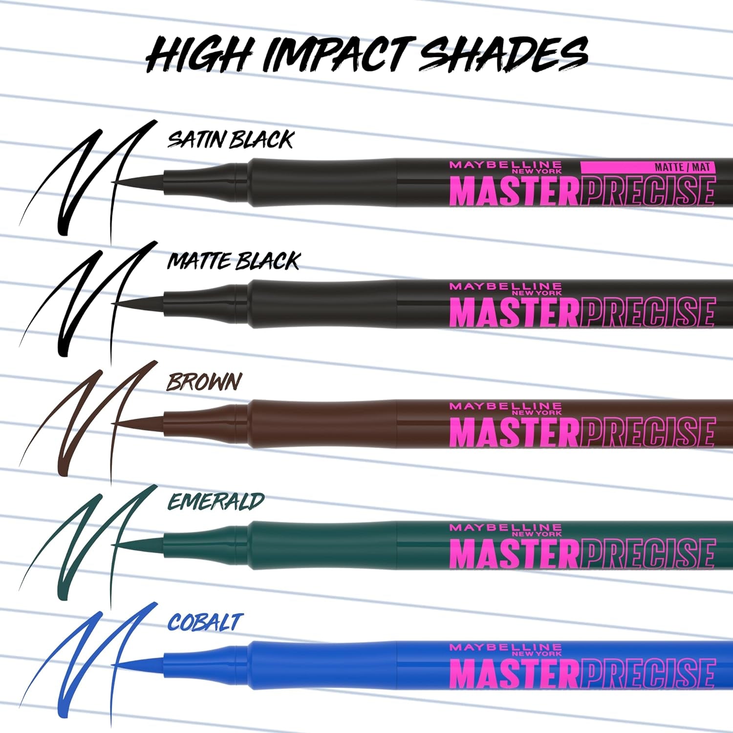 Maybelline Eyestudio Master Precise All Day Liquid Eyeliner in Black, 0.034 Fl. Oz.