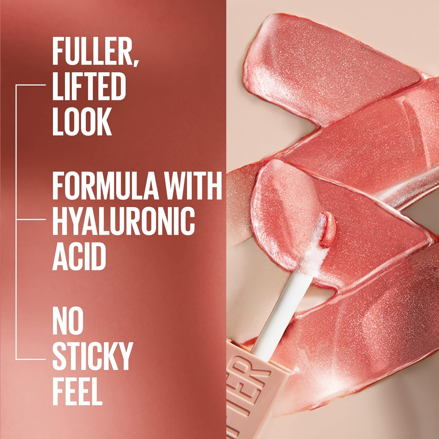 Maybelline Lifter Gloss in Bronze - Hydrating Lip Gloss with Hyaluronic Acid, Non-Sticky Formula, 018 Bronze