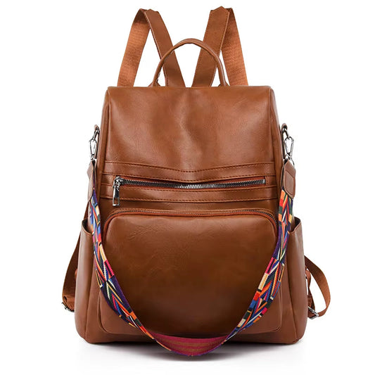 2023 Designer Women's High-Quality Leather Backpack - Spacious Travel and School Bag for Teenagers