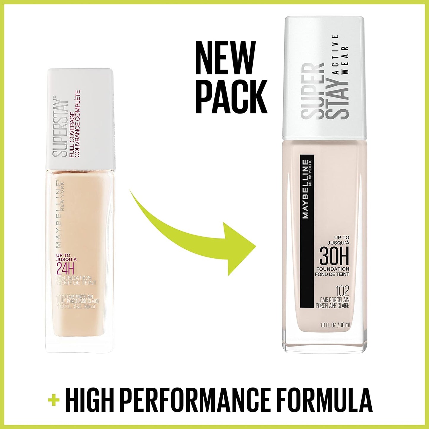 Maybelline Super Stay Full Coverage Liquid Foundation - Active Wear Makeup, 30-Hour Long-Lasting, Transfer, Sweat & Water Resistant, Matte Finish, Golden, 1 Count
