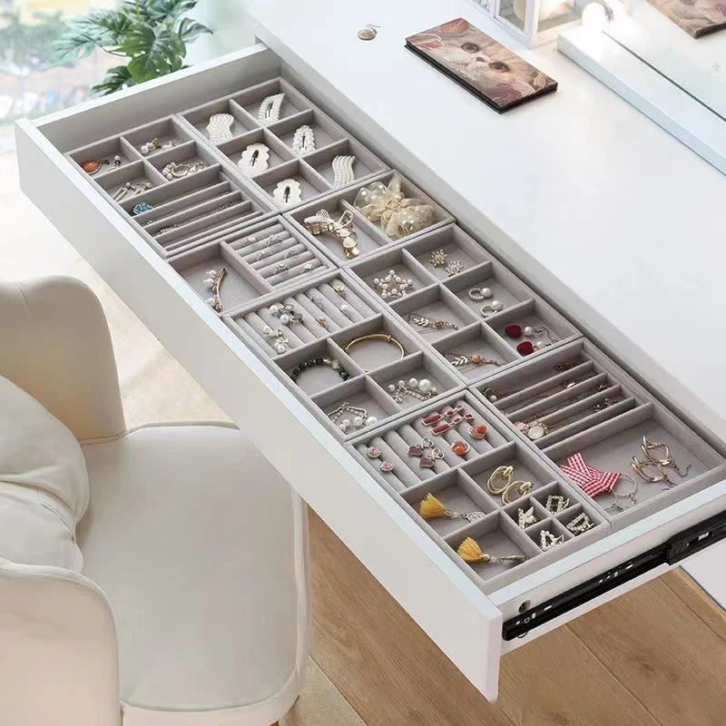 Grey Flannel Jewelry Organizer Box