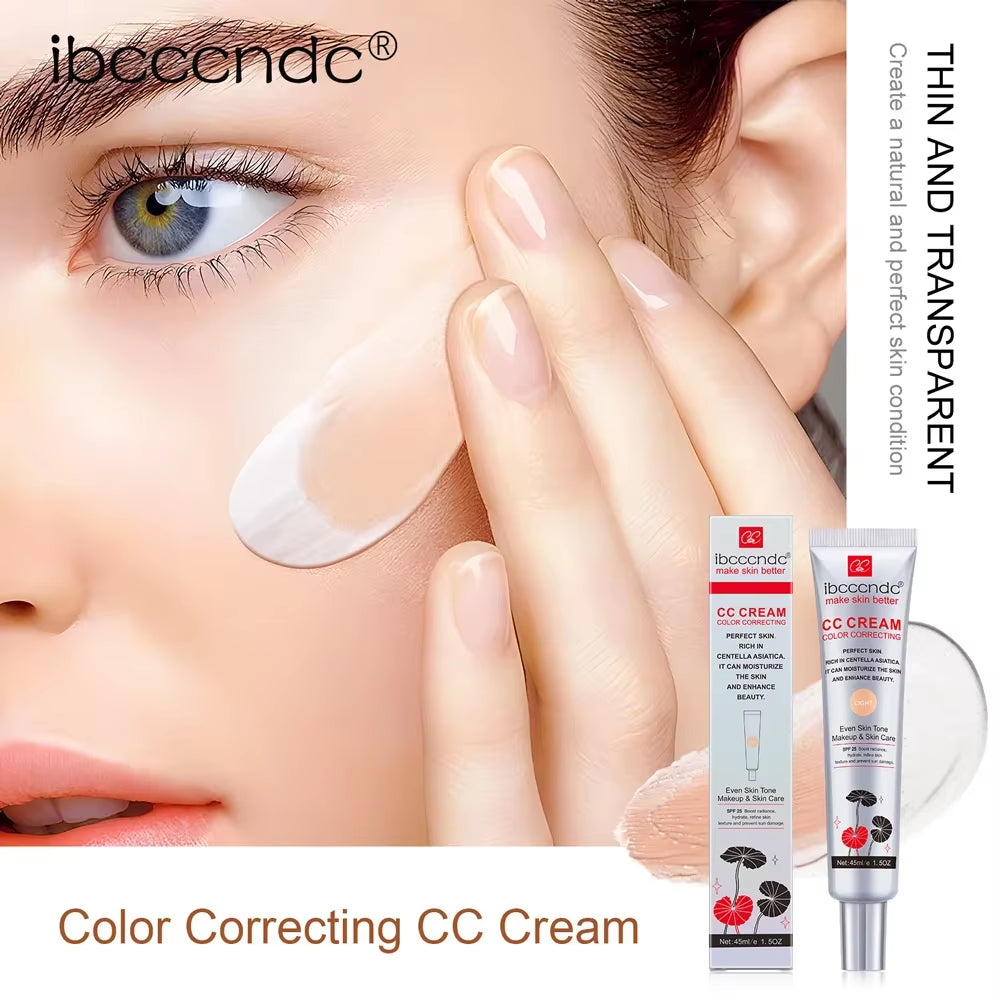 Korean CC Foundation Cream - Natural Moisturizing, Waterproof, Brightening Concealer with Blemish Coverage and Oil Control