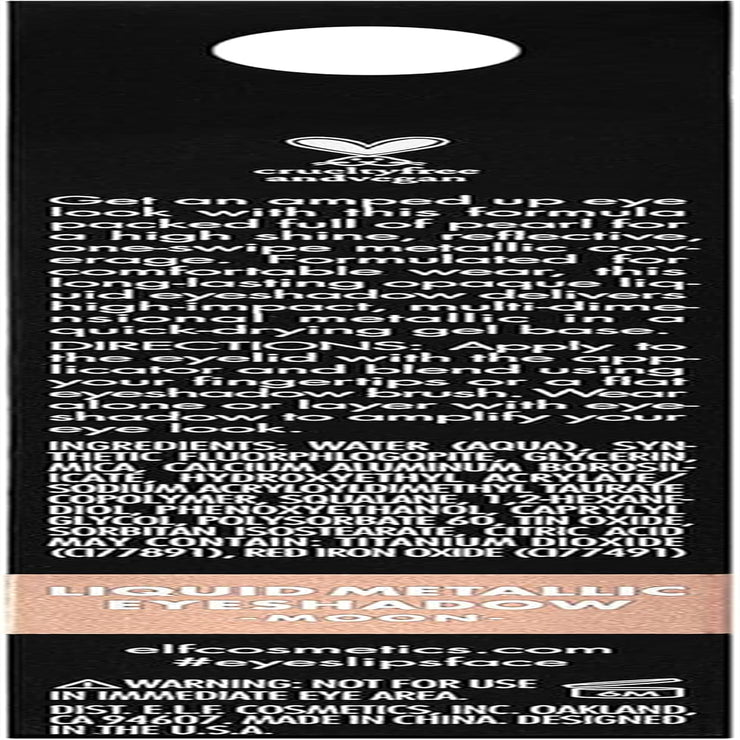Liquid Metallic Eyeshadow - Gel Formula for Multi-Dimensional Bold Eye Looks, One-Swipe Coverage, Vegan & Cruelty-Free, Shade: Moon, 0.1 Fl Oz