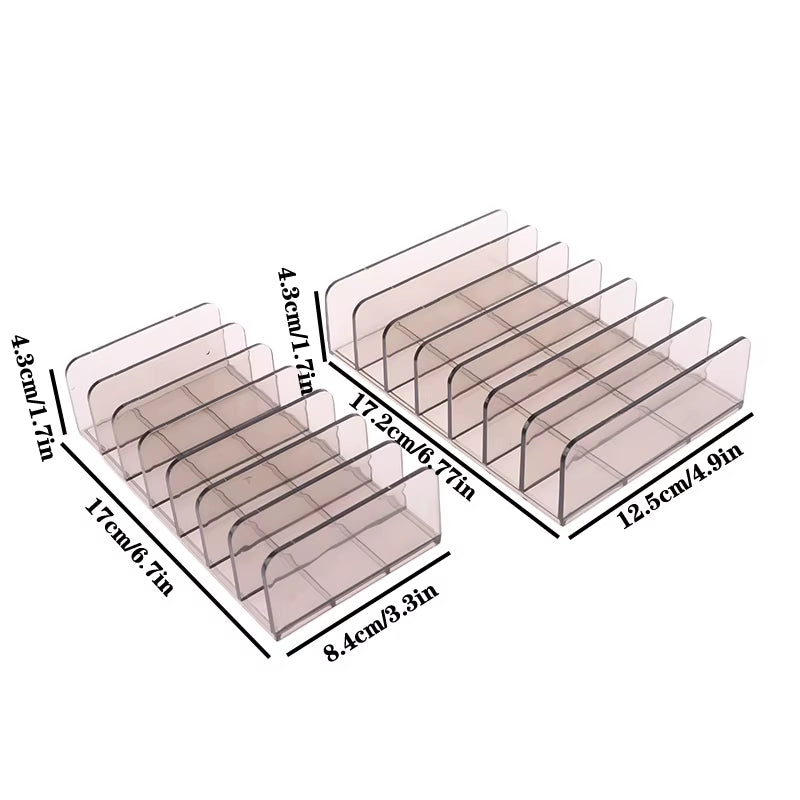 Clear Eyeshadow Palette Organizer - Cosmetic Storage Tray and Makeup Tool Compartment Holder for Women and Girls