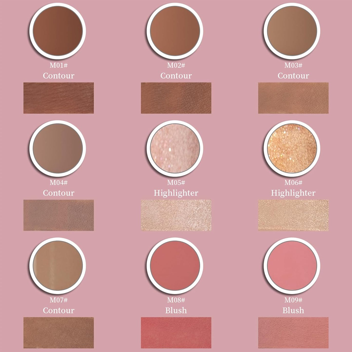 Dual-Ended Multi-Functional Contouring and Highlighting Blush Stick for Dimension Enhancement (M06#Highlight, 4G)