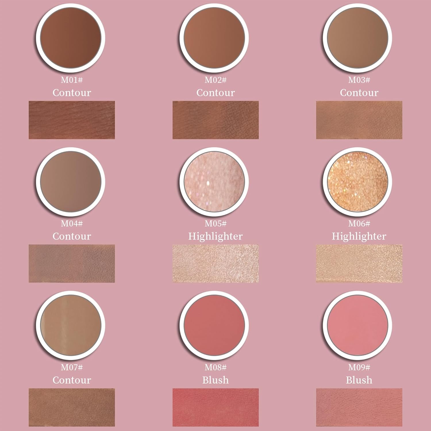 Dual-Ended Multi-Functional Contouring and Highlighting Blush Stick for Dimension Enhancement (M06#Highlight, 4G)