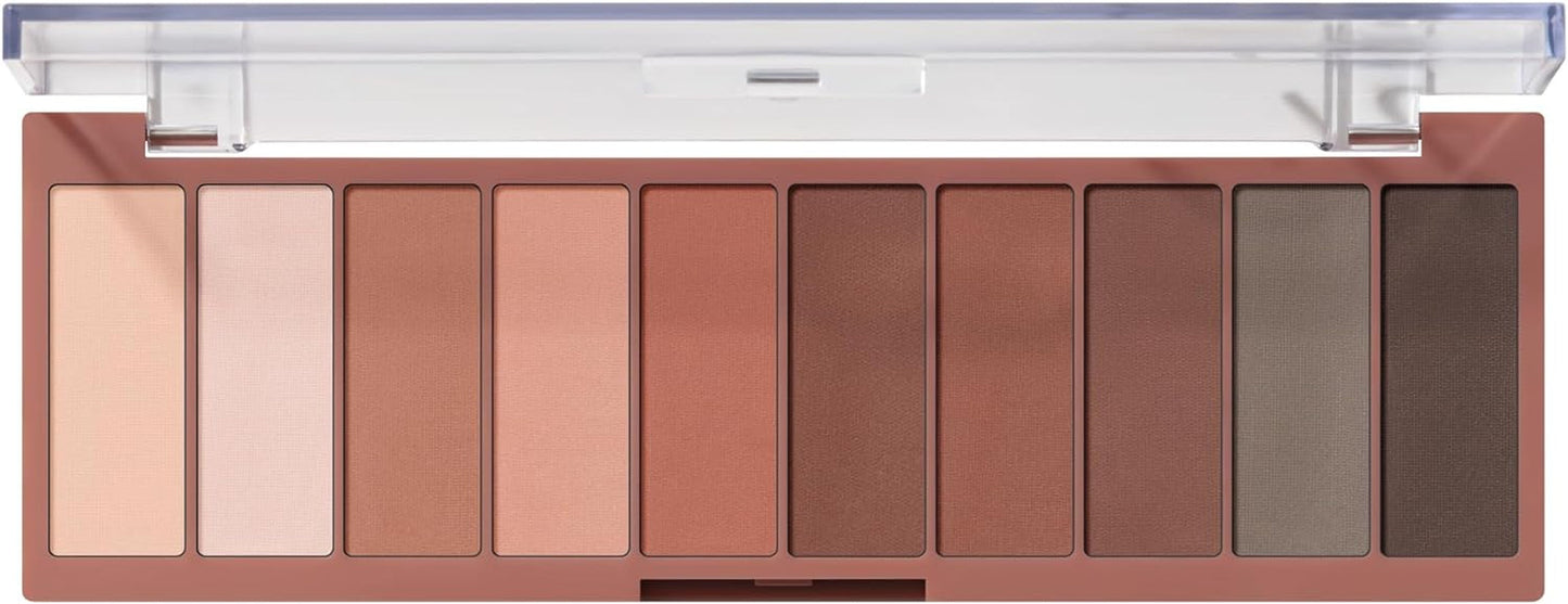 Perfect 10 Eyeshadow Palette - Ten Ultra-Pigmented Matte Nude Shades, Blendable Formula, Vegan & Cruelty-Free, Nude Mood (Packaging May Vary)
