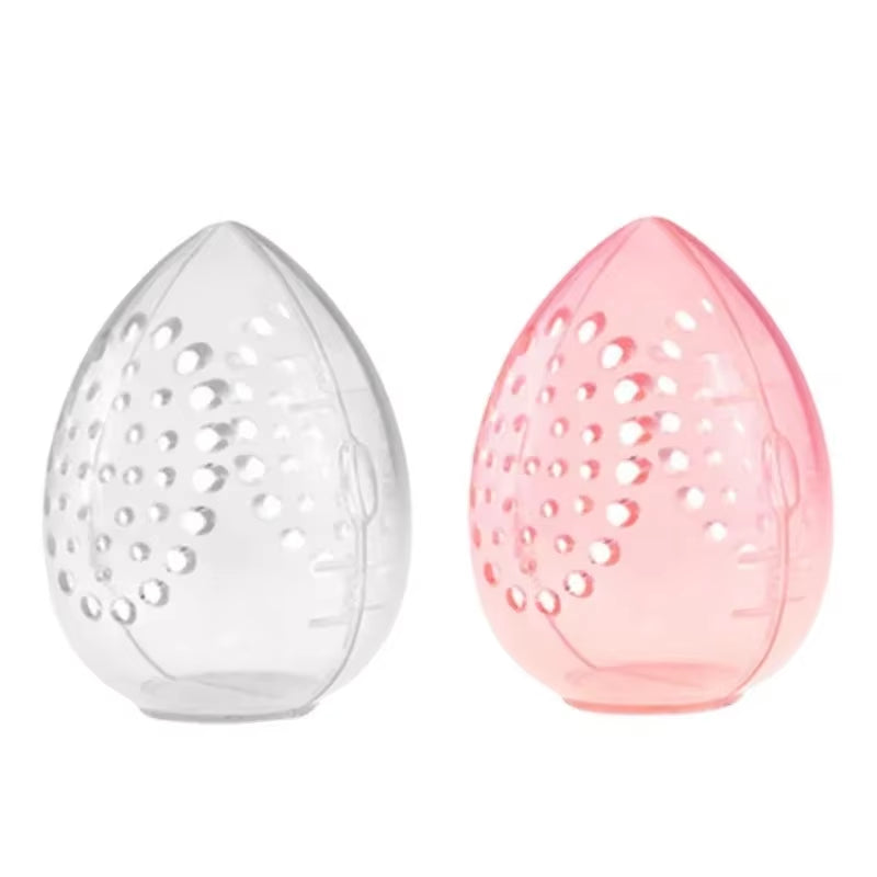 Cosmetic Egg Storage Box for Beauty Sponges - Transparent Makeup Blender Puff Holder Case