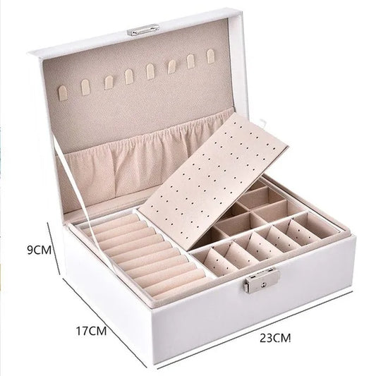 2022 Double-Layer Velvet Jewelry Box - European Style Jewelry Storage with Ample Space - Elegant Gift Box