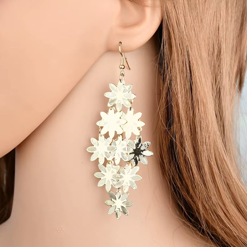 2022 Trendy Bohemian Metal Tassel Earrings for Women - Long Irregular Design Fashion Jewelry