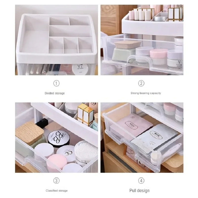 Cosmetic Organizer with Drawers - Makeup Case and Jewelry Storage Solution