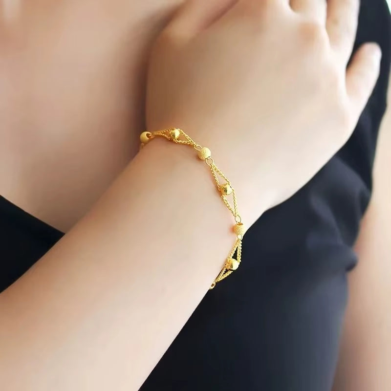 2024 Gold Fashion Bead Bracelets for Women - Luxury Friendship Jewelry for Men and Women