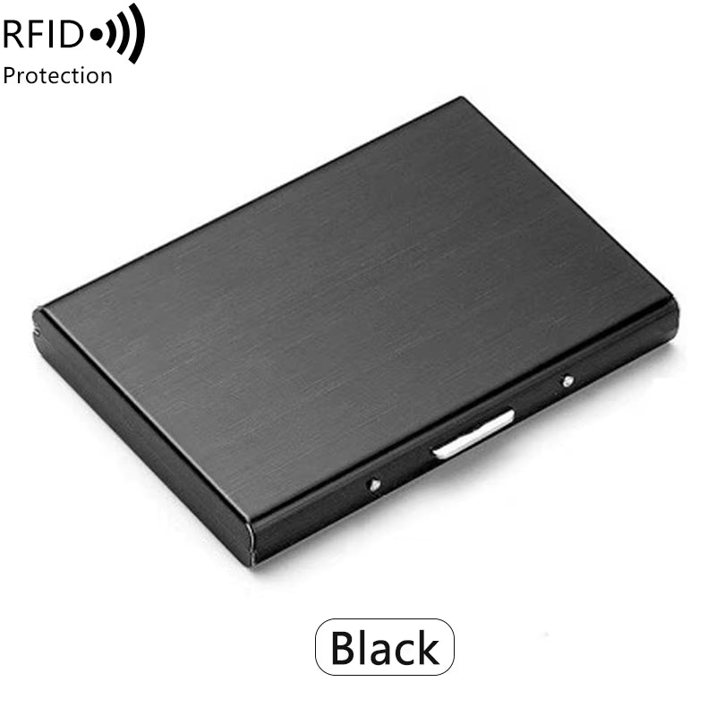 Stainless Steel RFID Credit Card Holder - Versatile Metal ID and Business Card Wallet for Men and Women