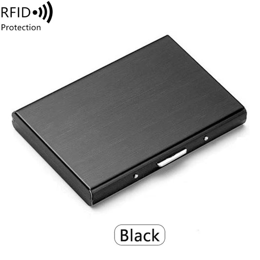 Stainless Steel RFID Credit Card Holder - Versatile Metal ID and Business Card Wallet for Men and Women