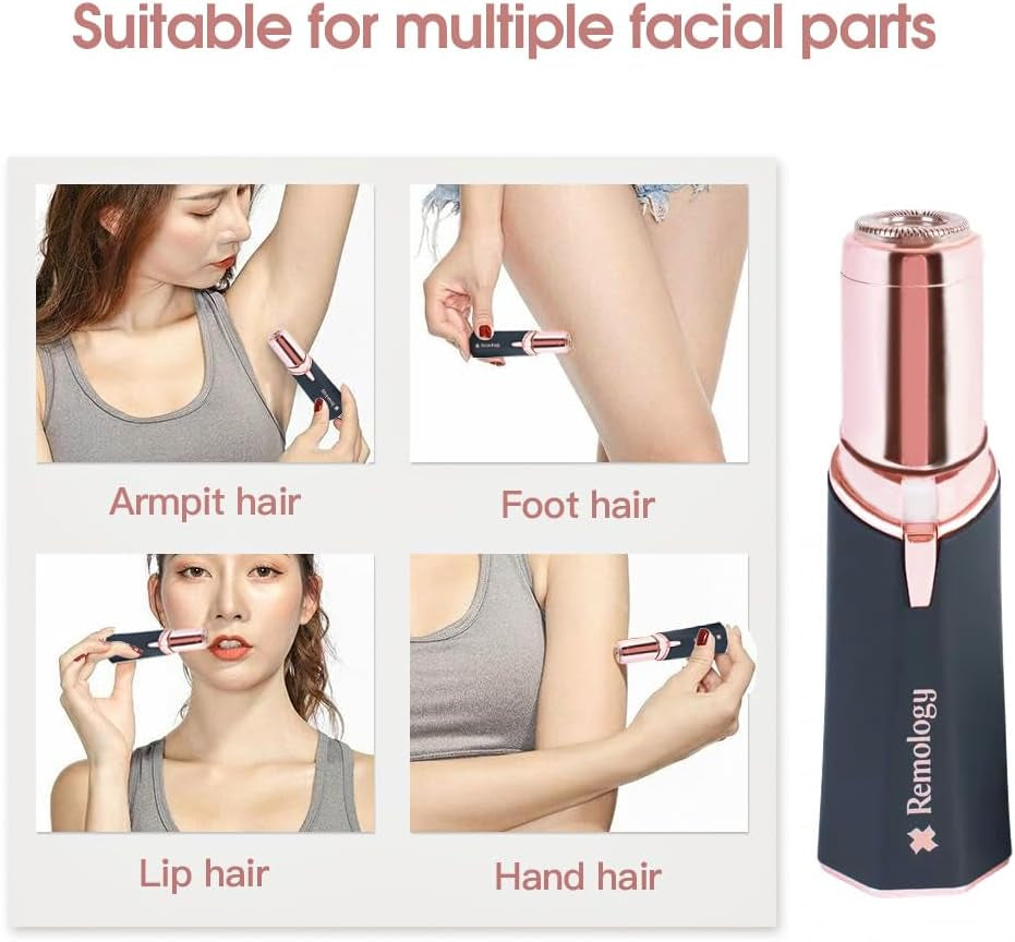 Women's Facial Hair Removal Device - Epilator and Razor for Face, Lip, and Chin Care