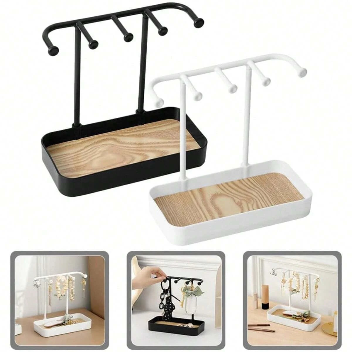 Home Tabletop Jewelry Storage Rack for Earrings, Necklaces, and Bracelets