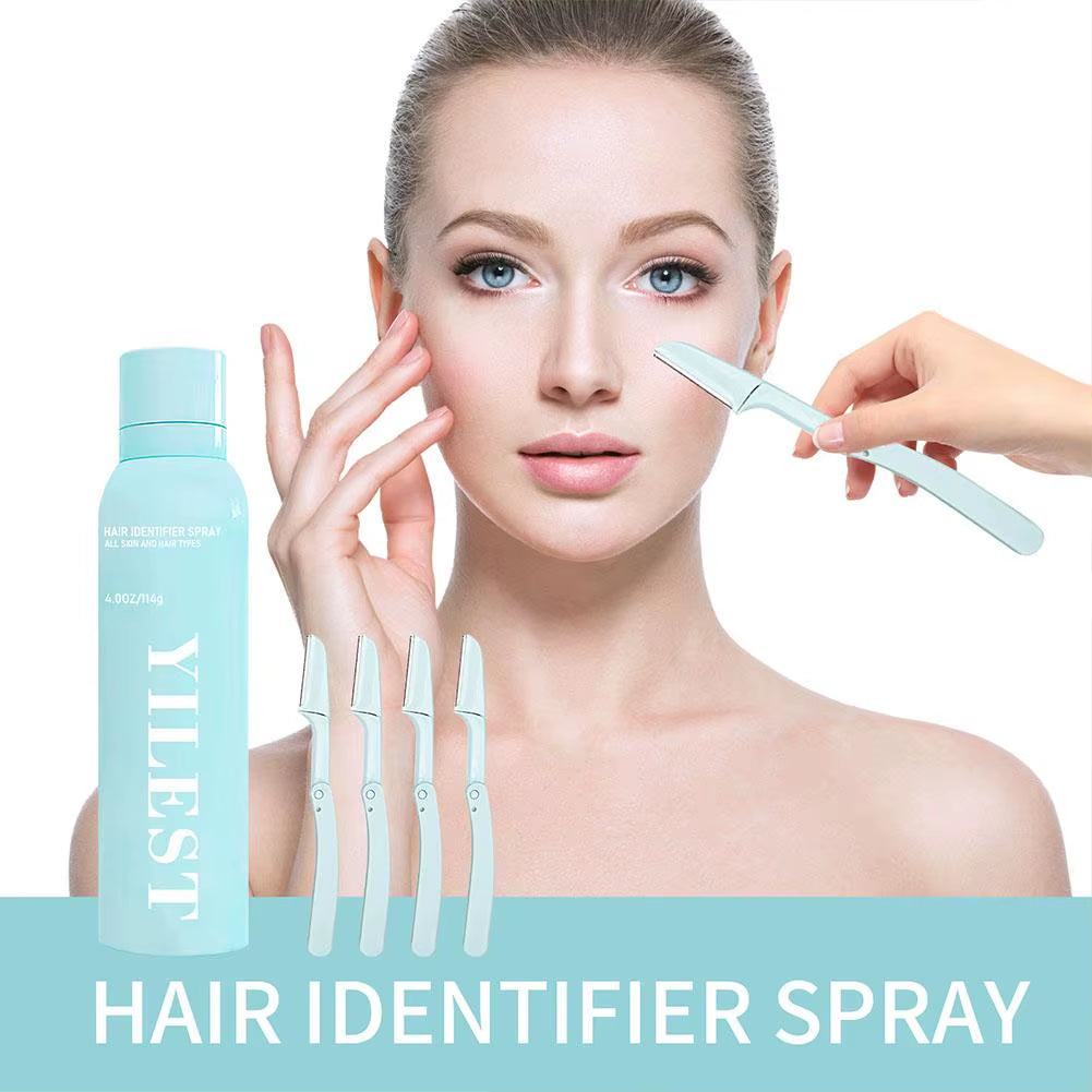 Facial Hair Identification and Dermaplaning Spray for Moisturizing and Skin Care