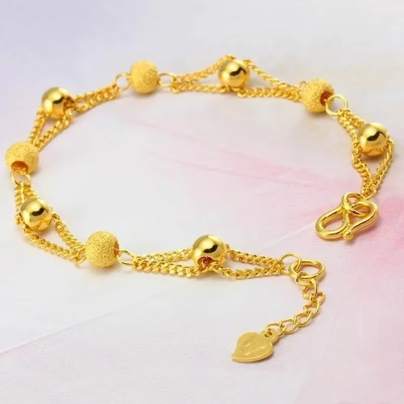 2024 Gold Fashion Bead Bracelets for Women - Luxury Friendship Jewelry for Men and Women